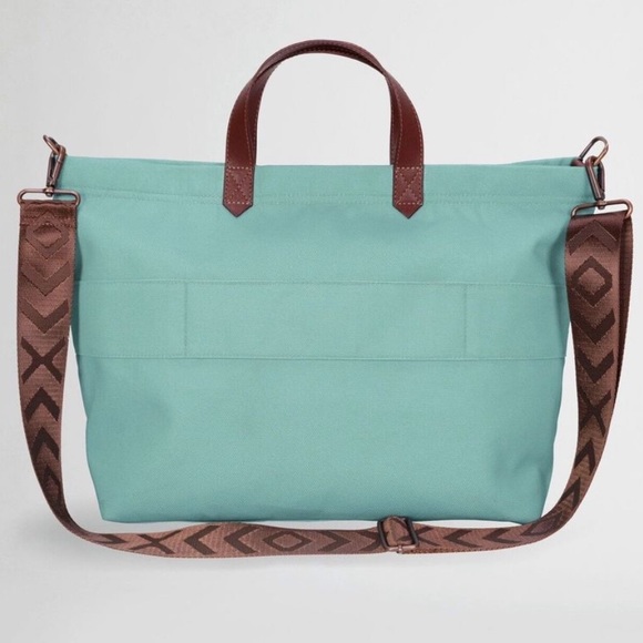 Pendleton Aqua Harding Travel Bag Tribal Boho Western Print Shopper Tote NWT - Picture 4 of 13